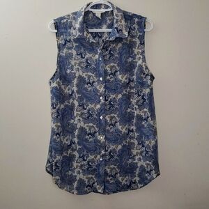 H&M Sleeveless Chiffon Blouse Size 14